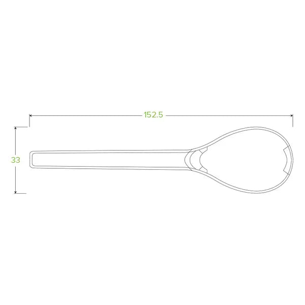 15cm / 6" PLA Spoon - Cafe Supply