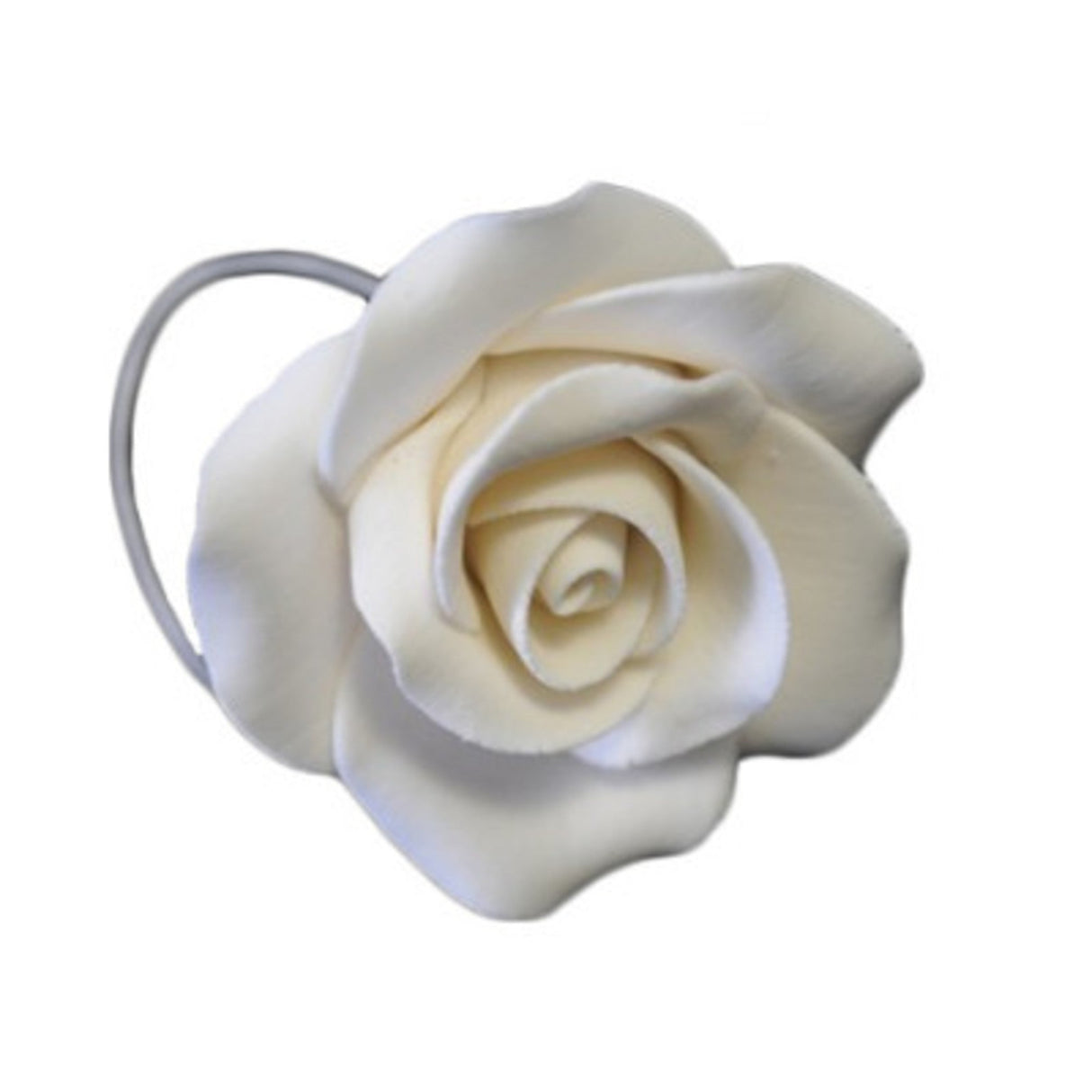 Icing White Single Rose, 50mm. Box of 28 (wired) - Cafe Supply