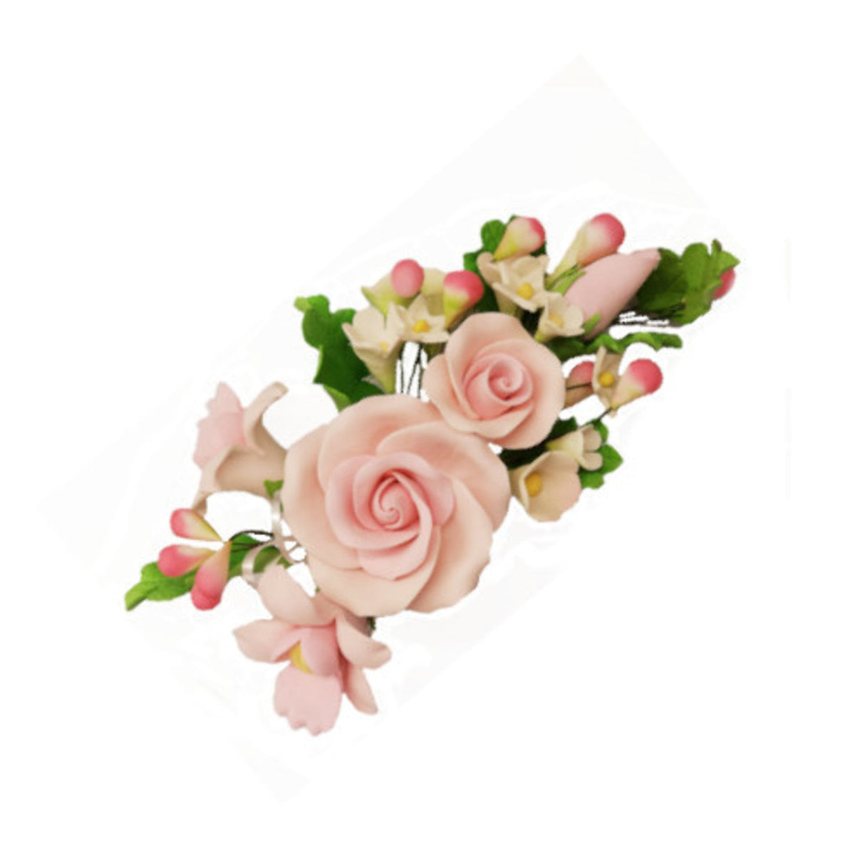 Icing Pink Tea Rose Large Spray, 160mm - Cafe Supply