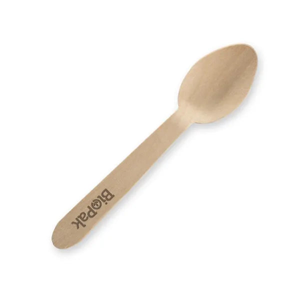 10cm Coated Wood Teaspoon - Cafe Supply