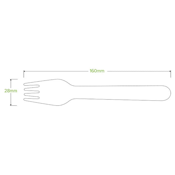 16cm Unbranded Wood Fork - Bulk Pack - Cafe Supply