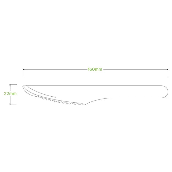 16cm Unbranded Wood Knife - Bulk Pack - Cafe Supply