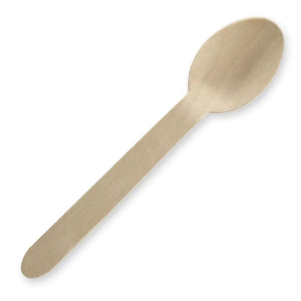 16cm Unbranded Wood Spoon - Bulk Pack - Cafe Supply