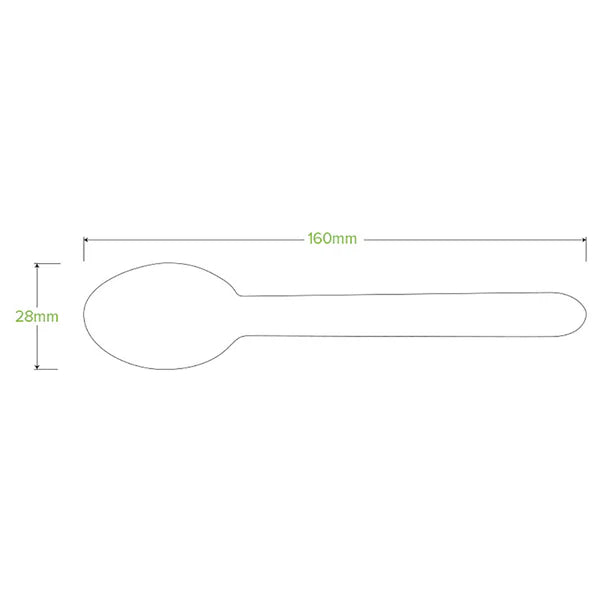 16cm Unbranded Wood Spoon - Bulk Pack - Cafe Supply