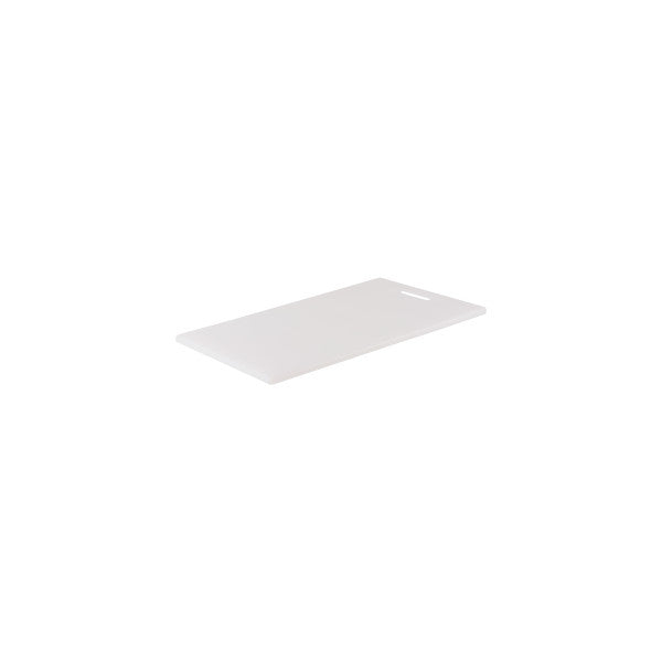 Chef Inox Cutting Board Polyethylene White with Handle 200x270x12mm - Cafe Supply
