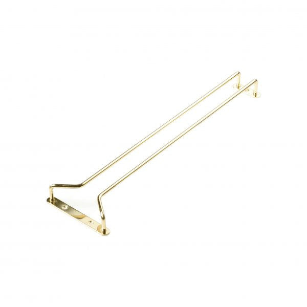 Chef Inox Glass Hanger Brass Plated 410mm - Cafe Supply