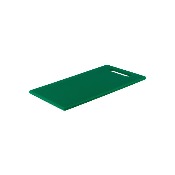 Chef Inox Cutting Board Polyethylene Green with Handle 450x300x12mm - Cafe Supply