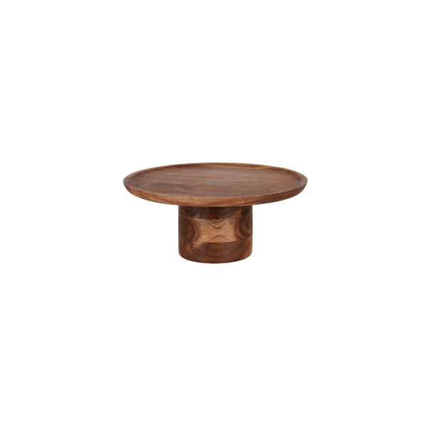 Chef Inox Chef Inox Serve Round Cake Stand Pilar Acacia 300x140mm - Cafe Supply