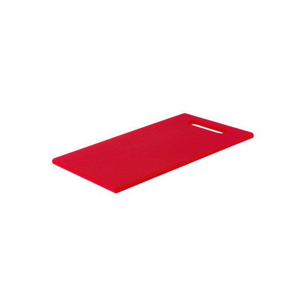 Chef Inox Cutting Board Polyethylene Red with Handle 450x300x12mm - Cafe Supply