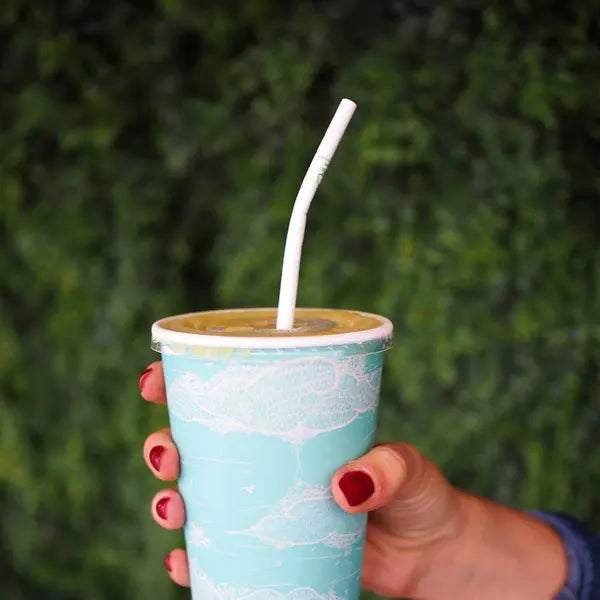 6mm Regular White Bendy BioStraw - Cafe Supply