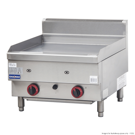 JUS-TRG60ULPG GASMAX Benchtop 2 Bunner Griddle 600mm - Cafe Supply