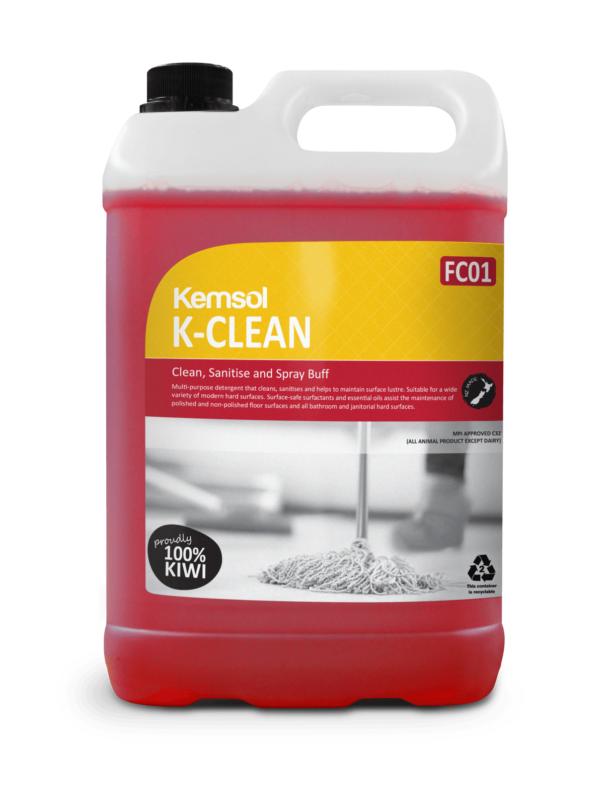 Kemsol K-Clean Sanitiser 5L - Cafe Supply