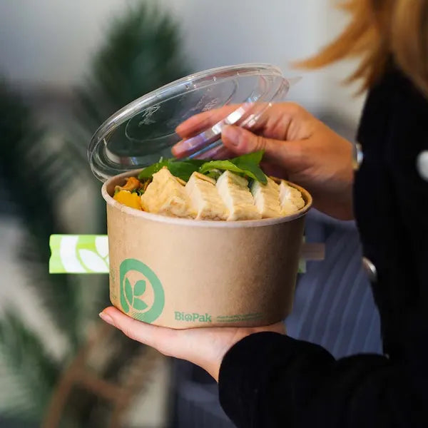 1,000ml Large Kraft BioBowl - Cafe Supply