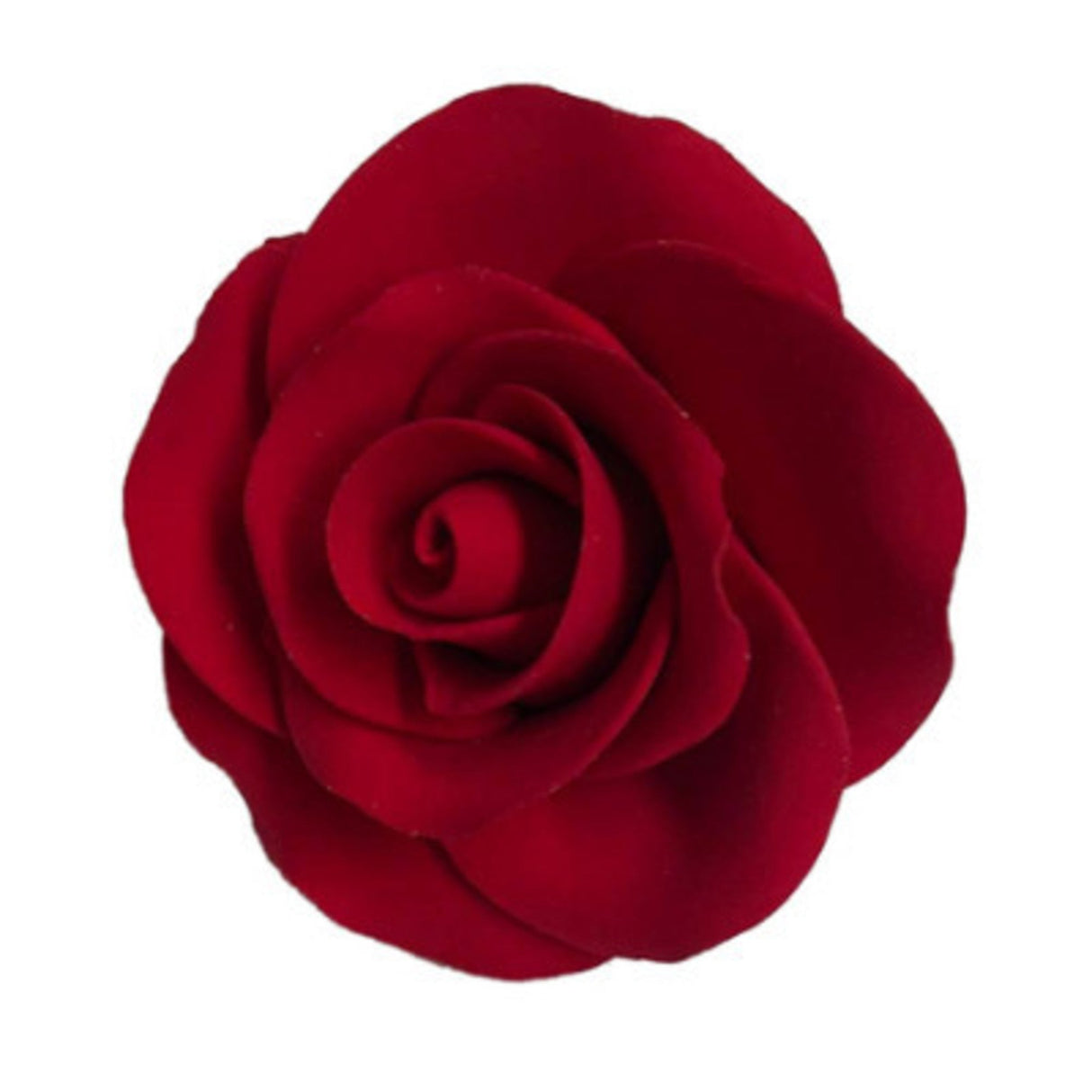 Icing Red Single Rose, 50mm. Box of 28 (wired) - Cafe Supply