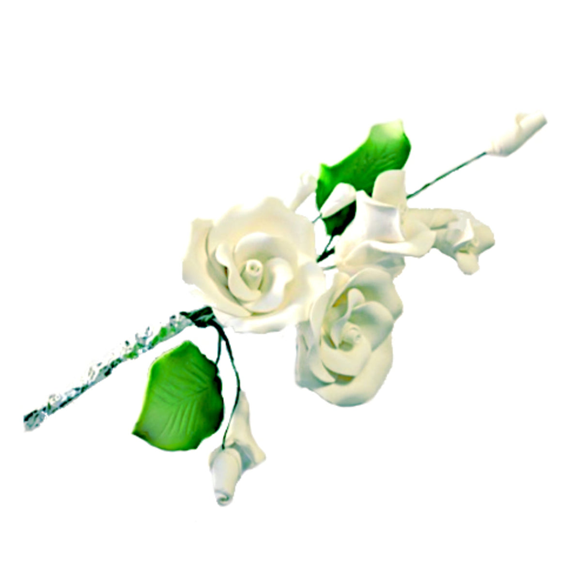 Icing Tea Rose Spray, White 120mm, (Box of 3) - Cafe Supply