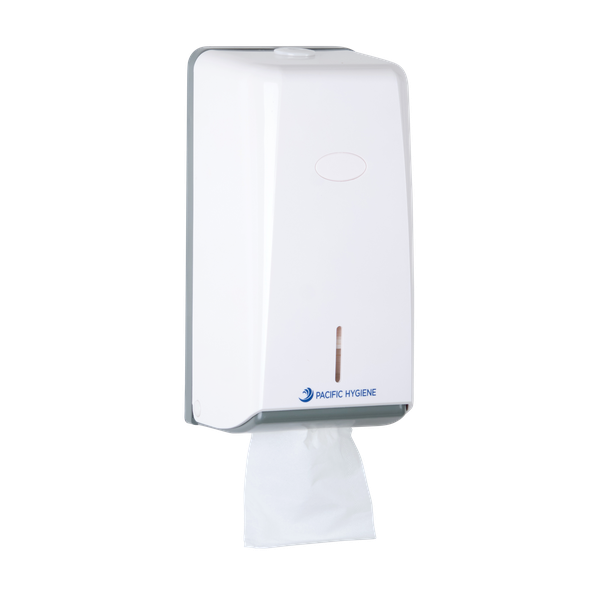 Pacific Hygiene Mini Interleaved Tissue Dispenser White - Cafe Supply