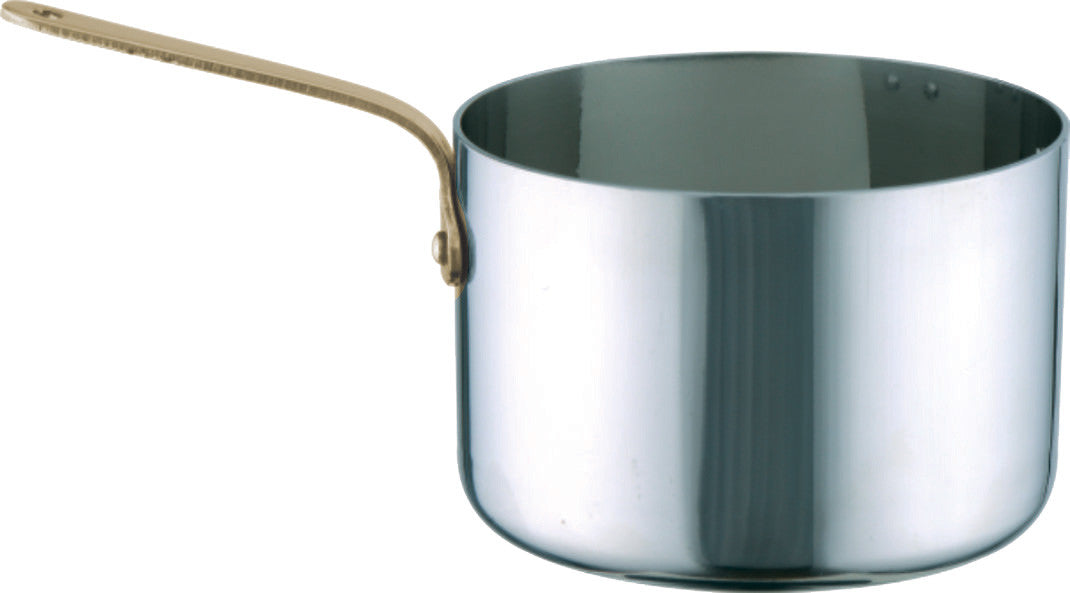 Chef Inox Mini Saucepan 50X30mm with Brass Handle - Cafe Supply