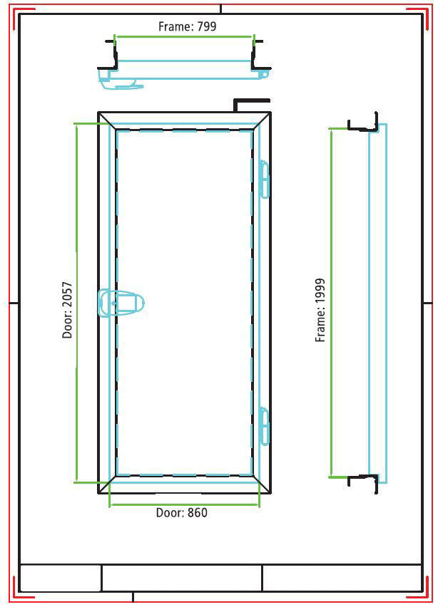 Cool Room and Freezer Room Access Doors - Cafe Supply