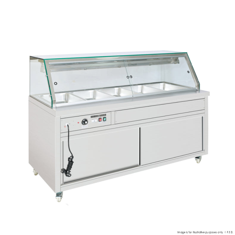 Thermaster Wet and Dry Bain Marie Display 5x1/1 GN Pans PG180FE-XG - Cafe Supply