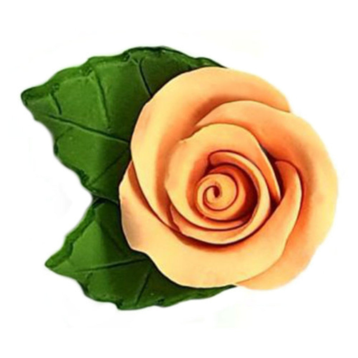 Icing 30mm Peach Roses With Leaf (144) - Cafe Supply