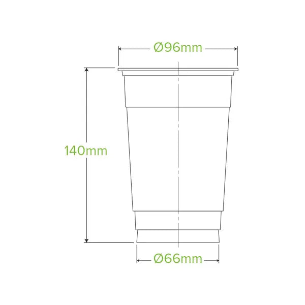 600ml Clear BioCup - Cafe Supply