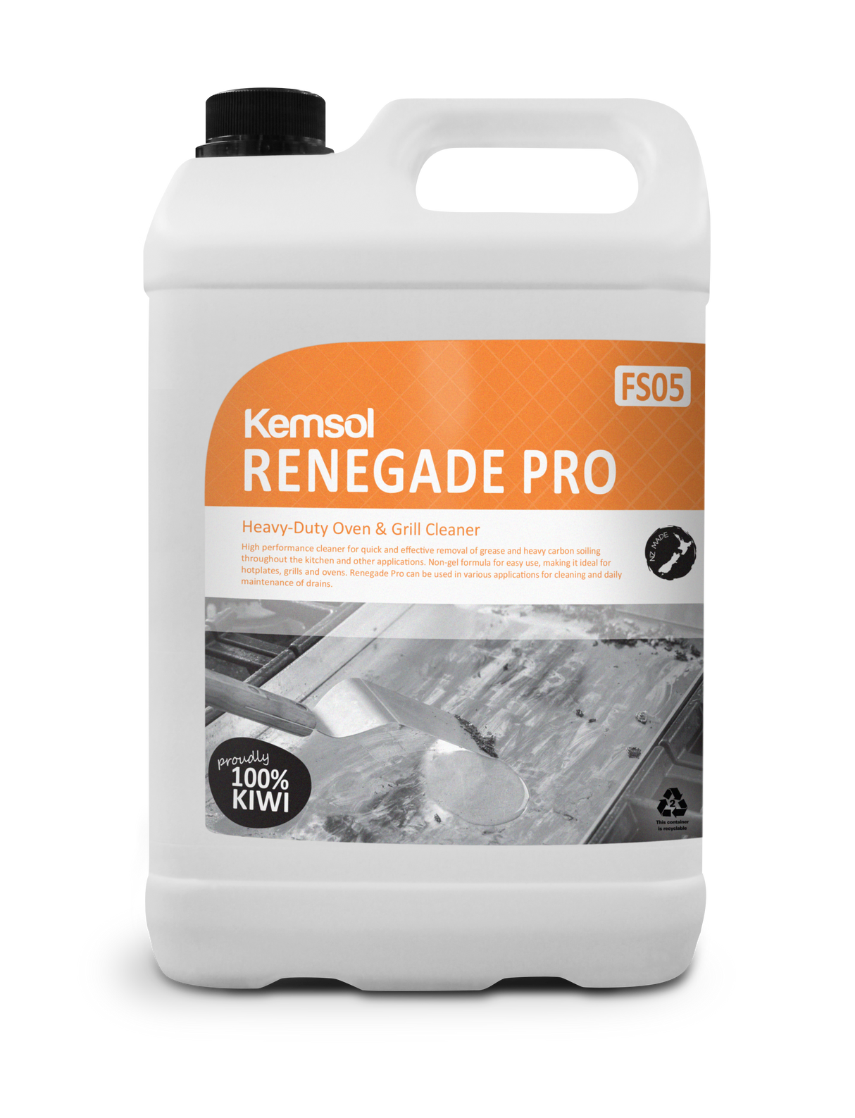 Kemsol Renegade PRO - HD Grill Cleaner 5L DG8 PH14 - Cafe Supply