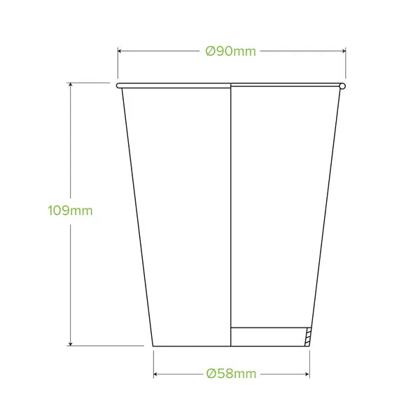 25 Pack - 12oz Cold Paper BioCup - Cafe Supply