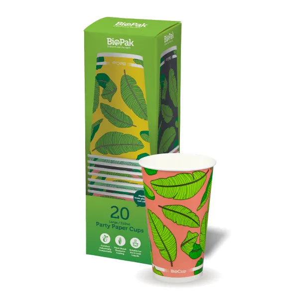 20 Pack - 16oz Cold Paper BioCup - Cafe Supply