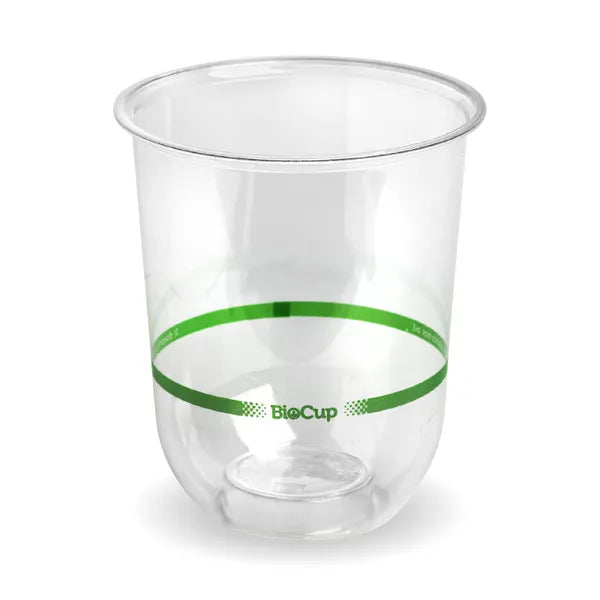 20 Pack - 500ml Clear Tumbler BioCups - Cafe Supply