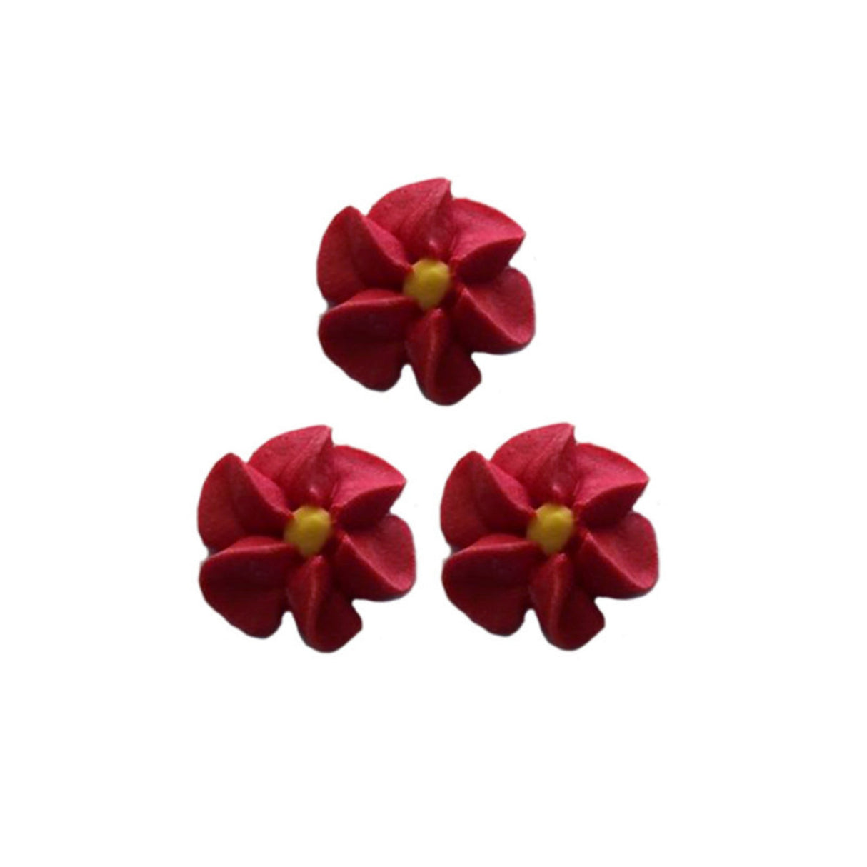 Icing Red Drop Flowers 18mm (Packet of 50) - Cafe Supply
