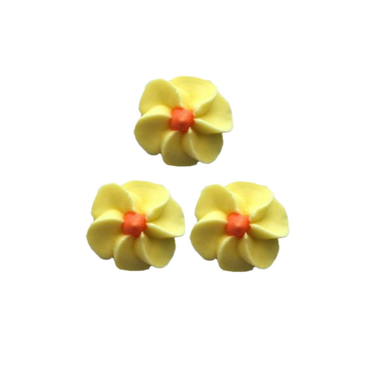 Icing Yellow Drop Flowers 18mm (Packet of 50) - Cafe Supply
