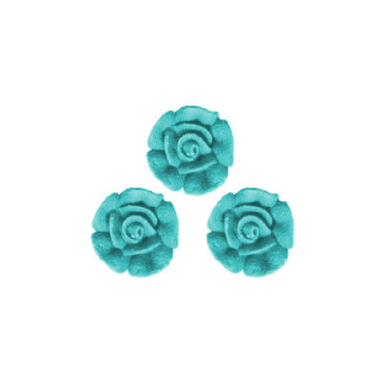 Icing Blue Roses 15mm, packet of 24 - Cafe Supply