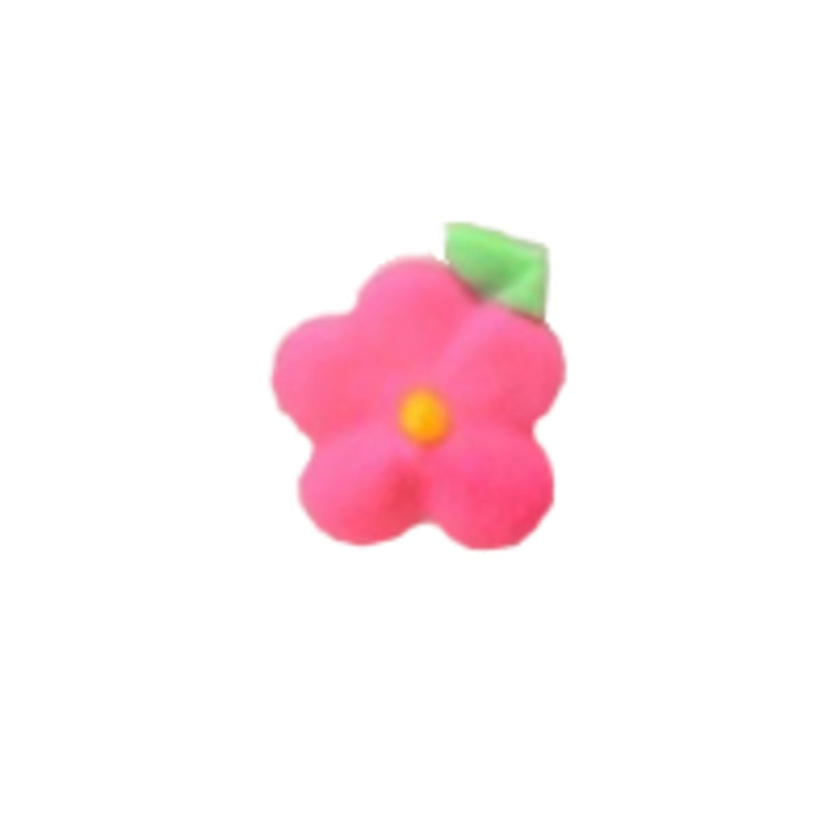 Icing Drop Flowers Pink with leaf 19mm (Packet of 24) - Cafe Supply