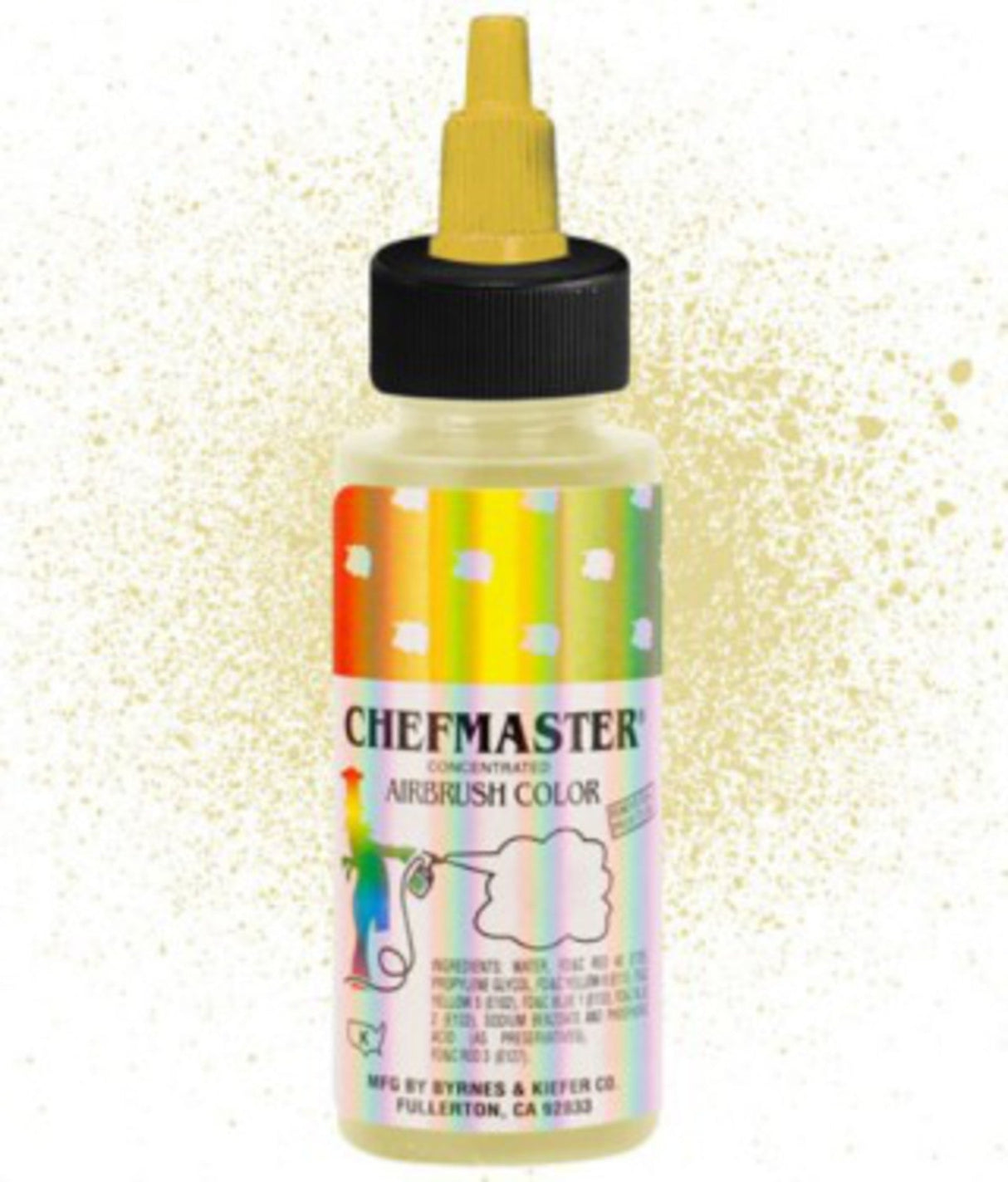 Chefmaster Airbrush Metallic Gold 2oz - - Cafe Supply