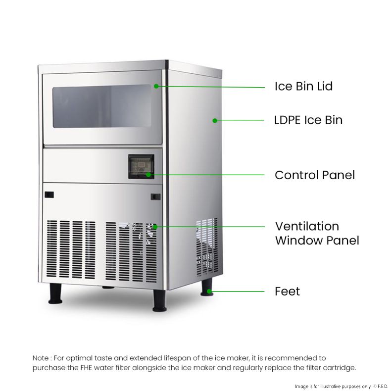 Commercial Grade Ice Maker – SN-80C - Cafe Supply