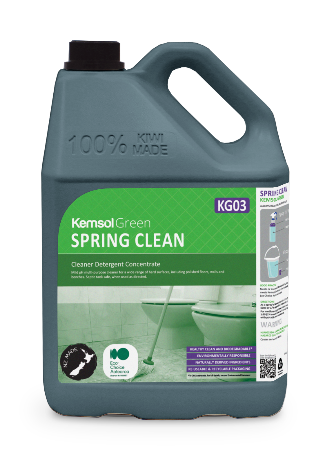 Kemsol Green Spring Clean Spray/Wipe - Cafe Supply