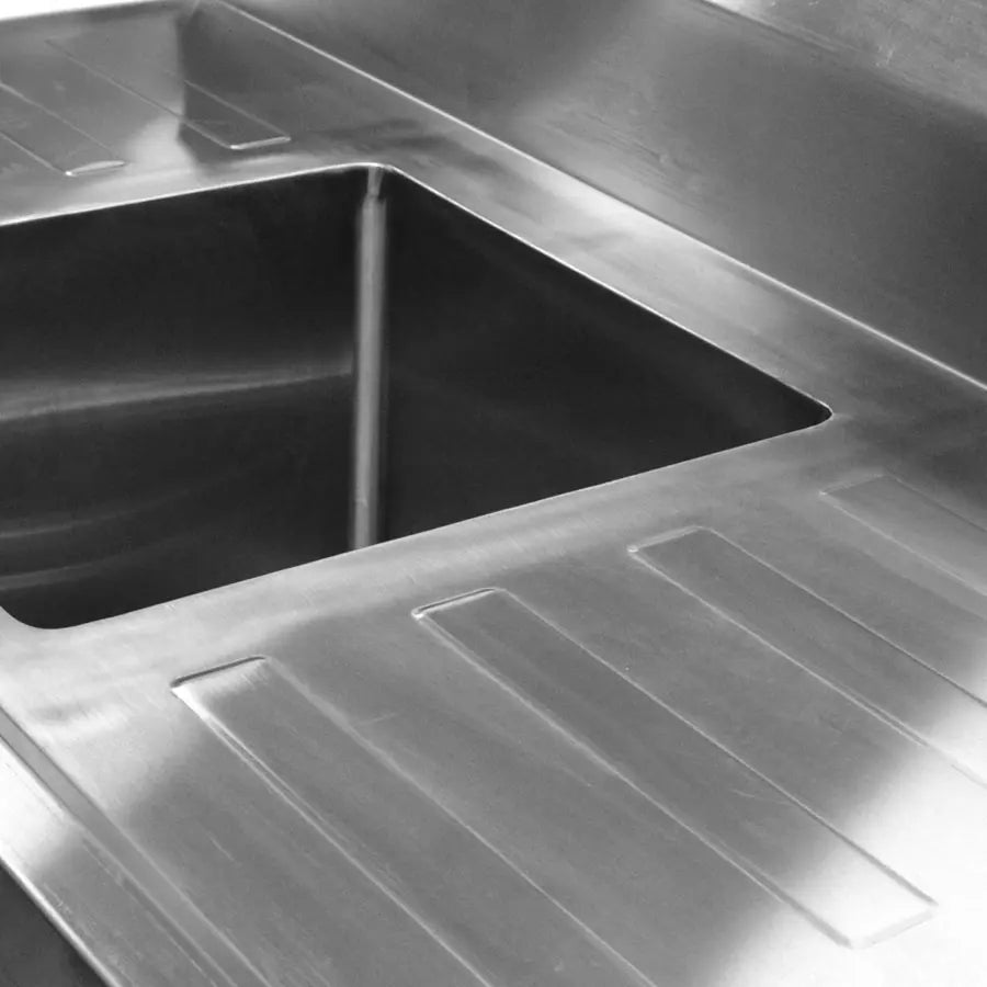 SSB6-2400L/A Single Left Sink Bench with Pot Undershelf - Cafe Supply