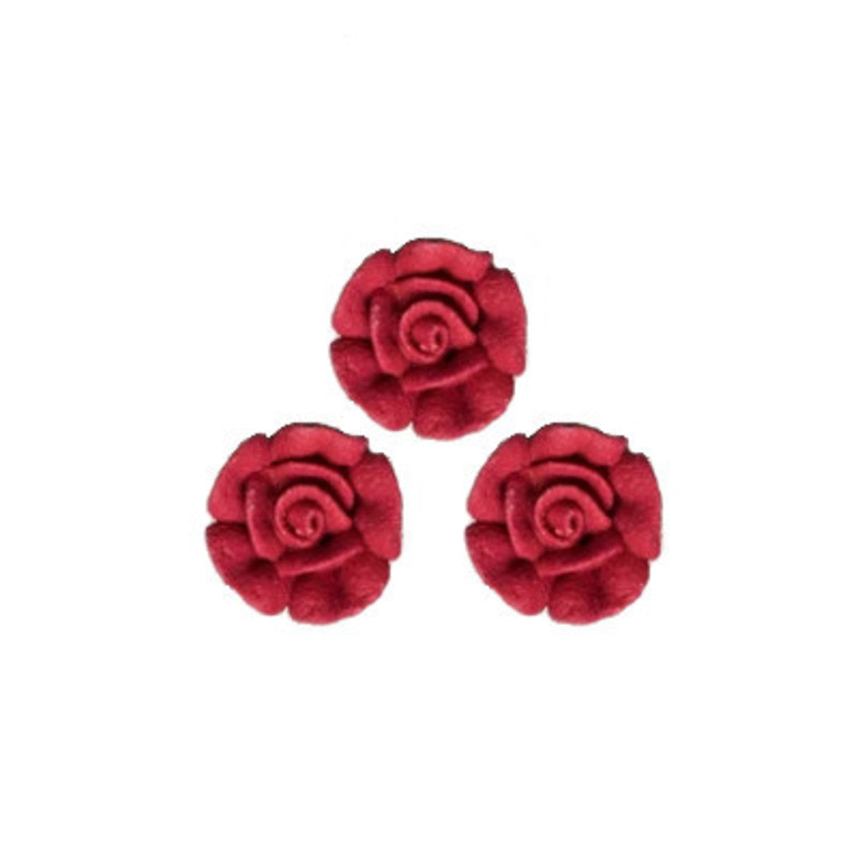 Icing Red Roses 15mm, packet of 24 - Cafe Supply