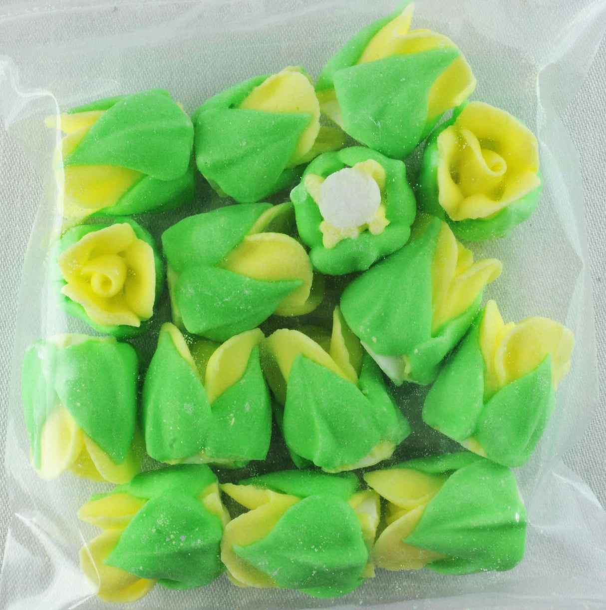 Icing Yellow Roses Buds 15mm, Pkt 15 - Cafe Supply