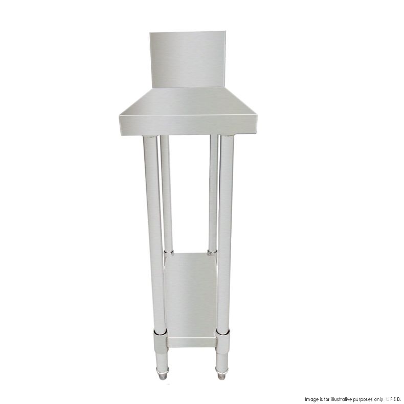 WBB-0450R Stainless Steel Kitchen Infill Bench with Splashback - Cafe Supply