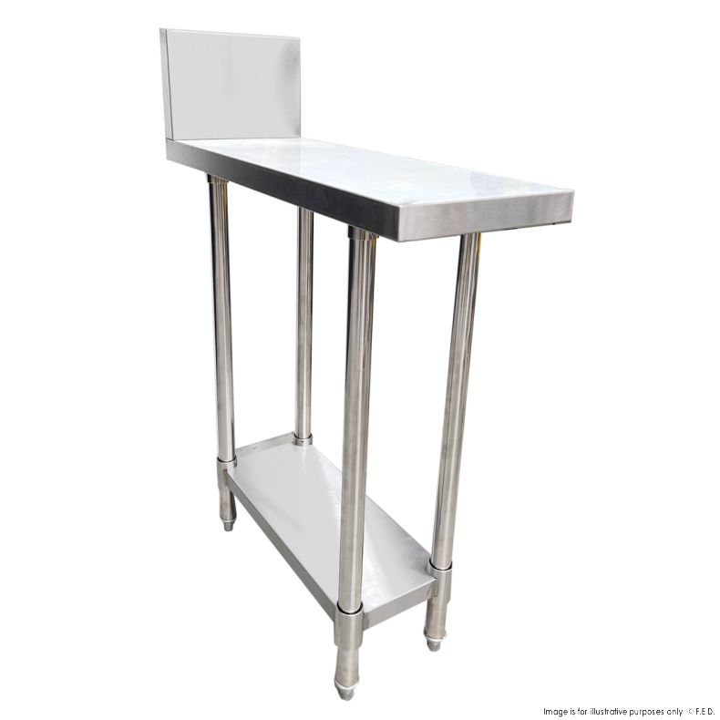 WBB-0450R Stainless Steel Kitchen Infill Bench with Splashback - Cafe Supply