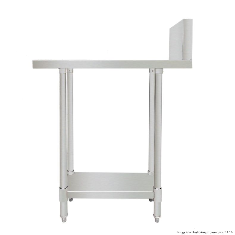 WBB-0450R Stainless Steel Kitchen Infill Bench with Splashback - Cafe Supply