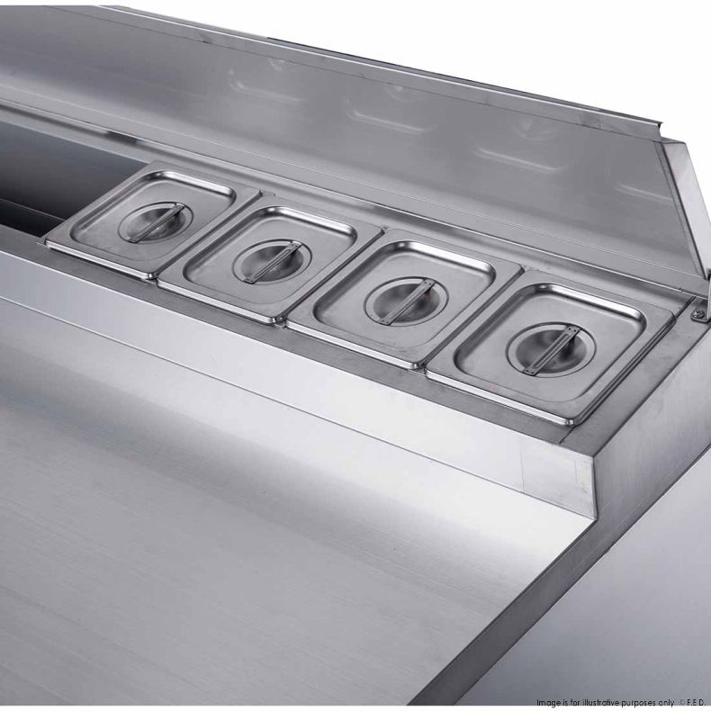 FED-X Three Door Salad Prep Fridge – XGNS1300D - Cafe Supply