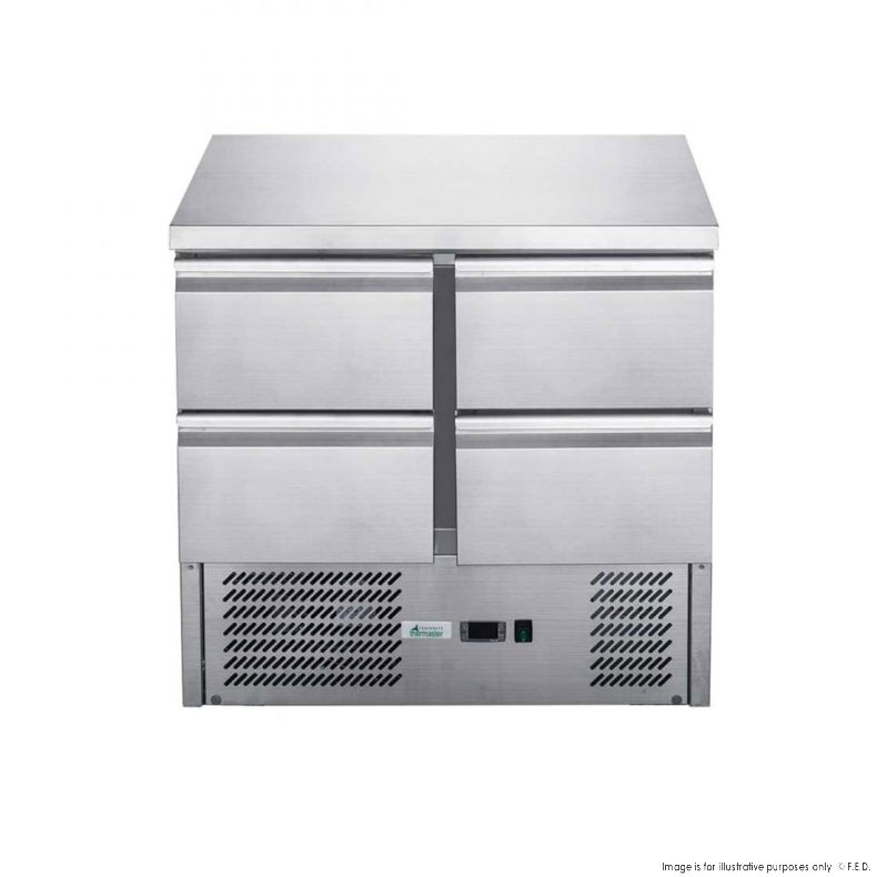 FED-X Four Drawer Compact Workbench Fridge - XGNS900-4D - Cafe Supply