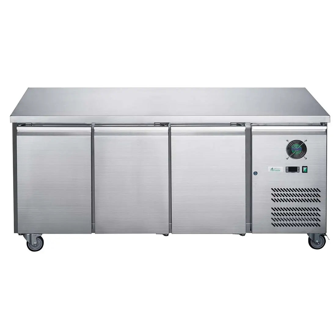 FED-X S/S Three Door Bench Freezer – XUB6F18S3V - Cafe Supply