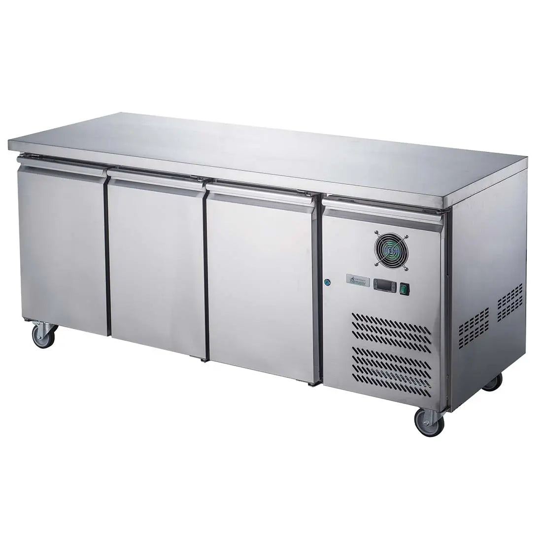 FED-X S/S Three Door Bench Freezer – XUB6F18S3V - Cafe Supply
