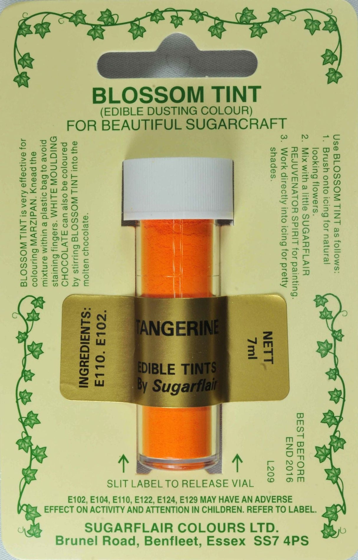 Sugarflair Edible Dusting Colour Tangerine - Cafe Supply