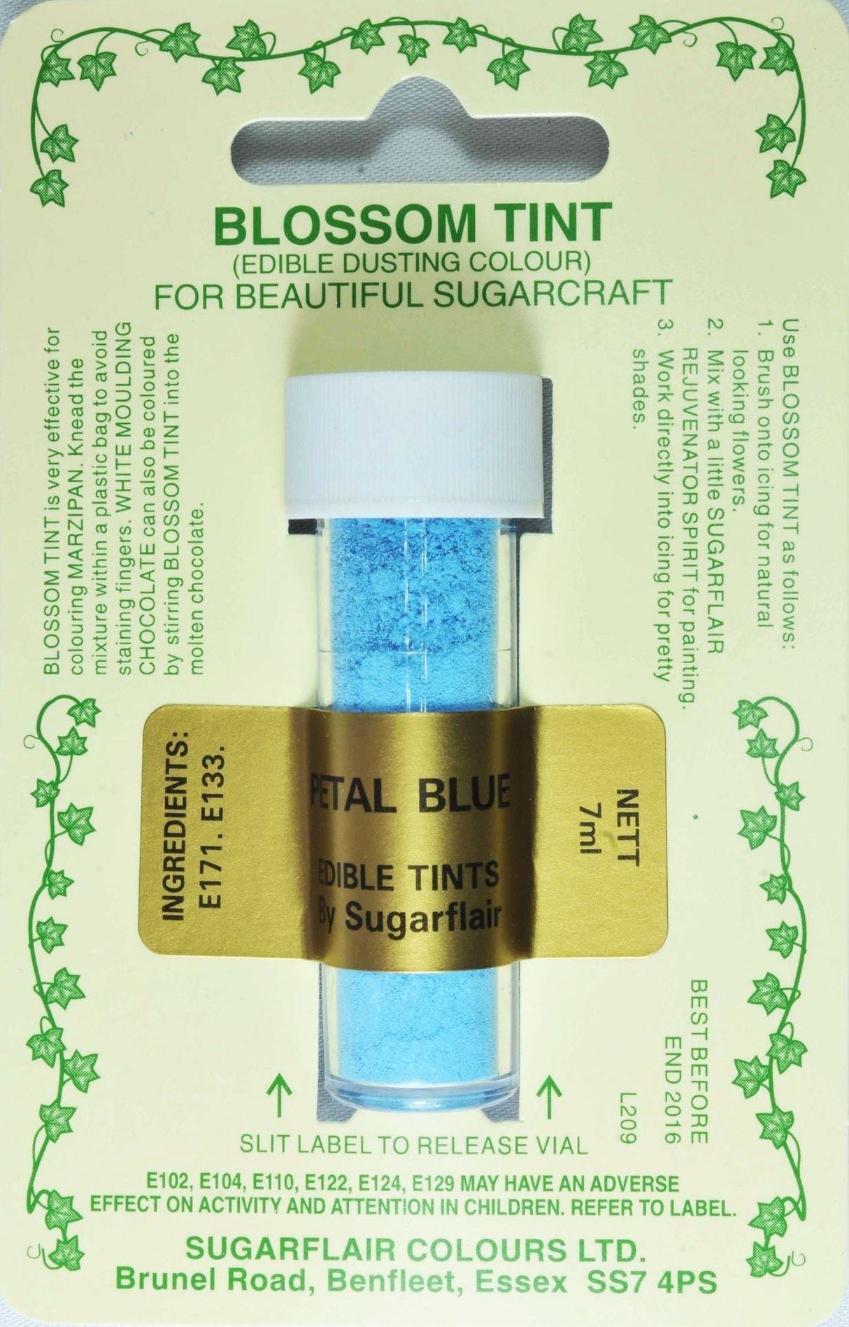 Sugarflair Edible Dusting Colour Petal Blue - Cafe Supply