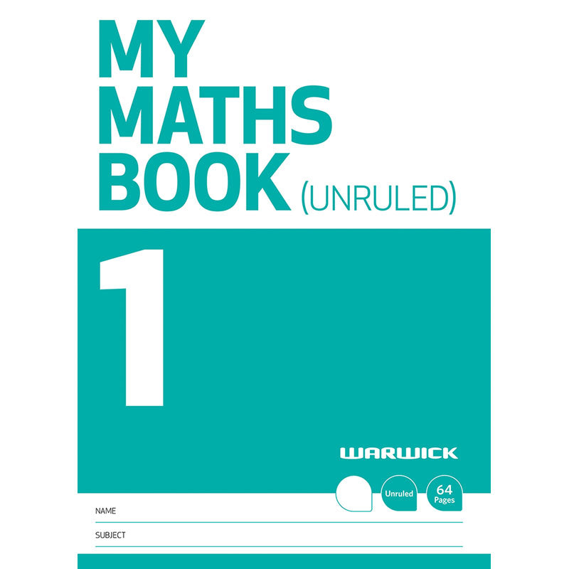 Warwick My Maths Book 1 Unruled 64 Page - Cafe Supply