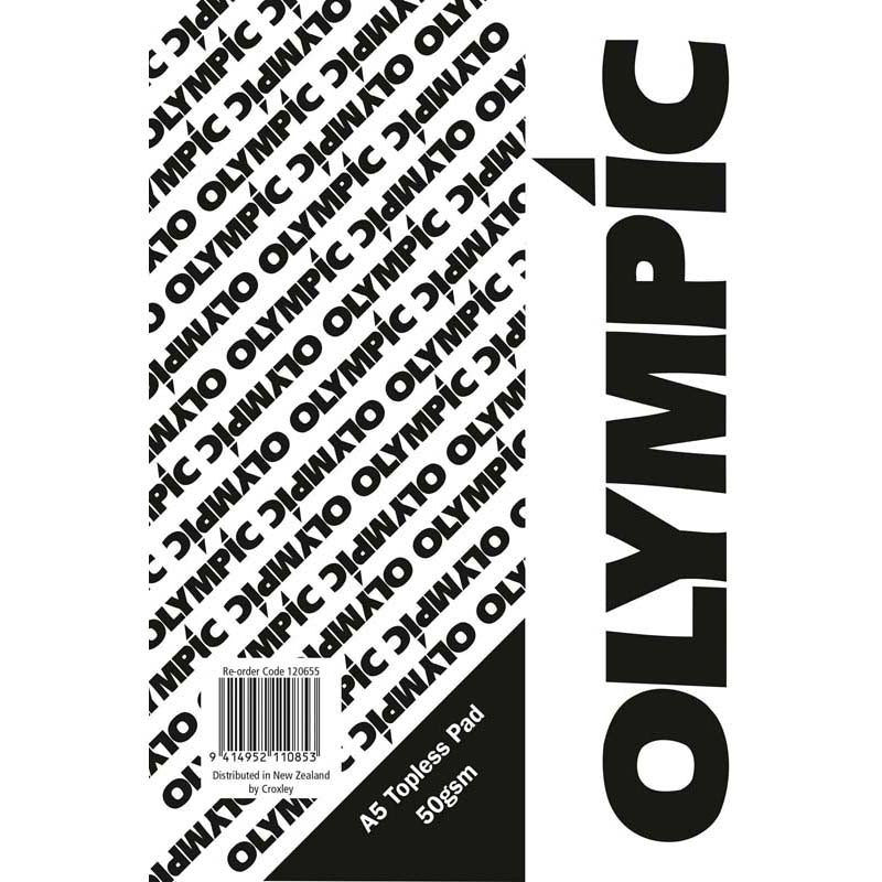 Olympic Topless Pad A5 100 Leaf 50gsm - Cafe Supply
